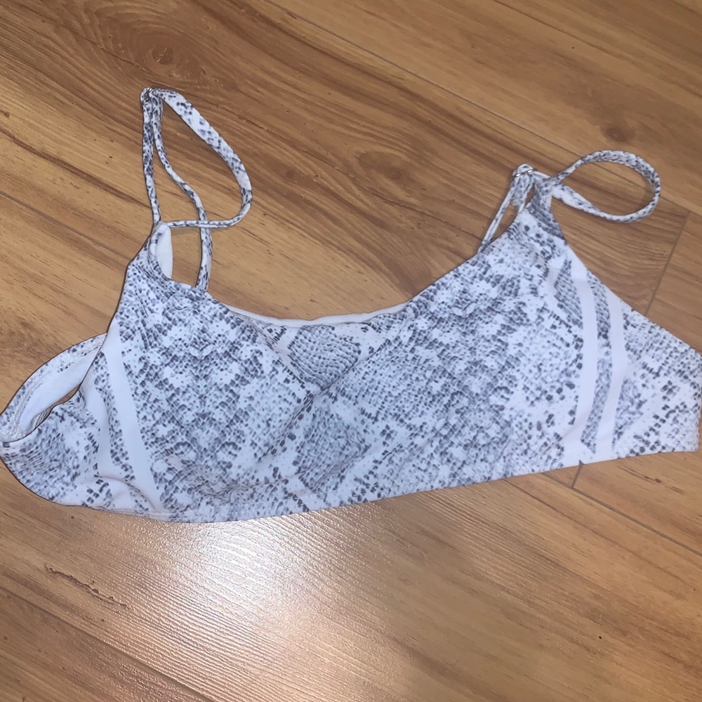 SHEIN snakeskin bikini top